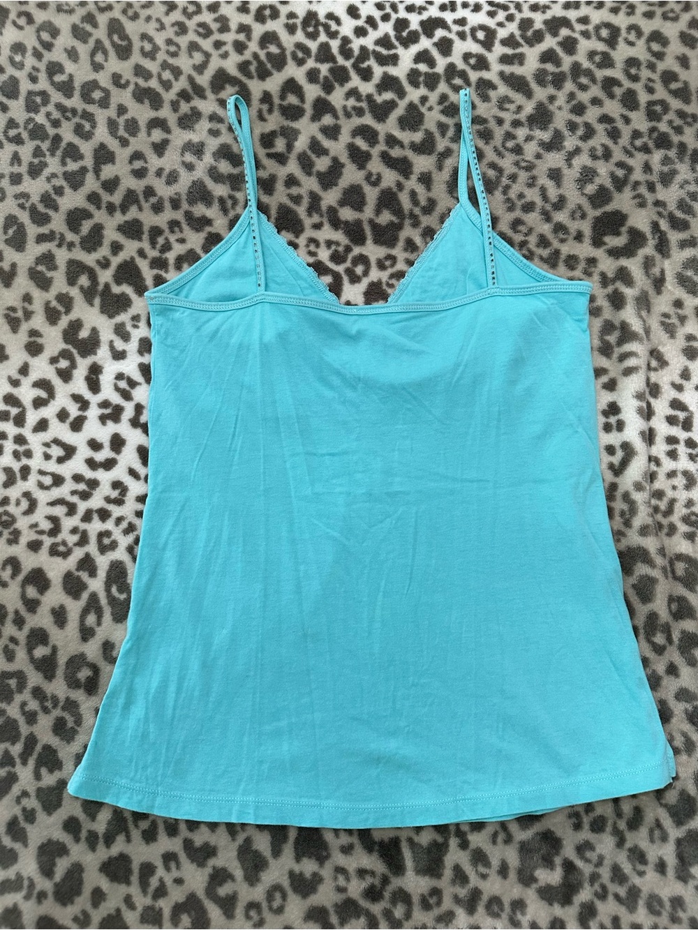 Maurices Beaded Shelf Bra V-Neck Cami Tank Top in Blue Size Medium - Picture 12 of 17